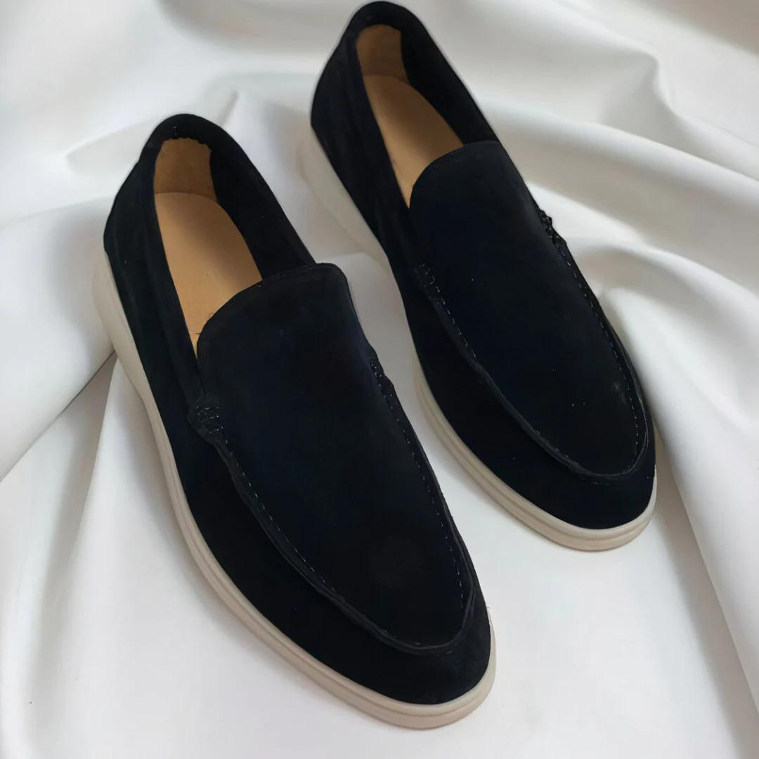 Elegante En Comfortabele Half Leren Suède Loafers - George