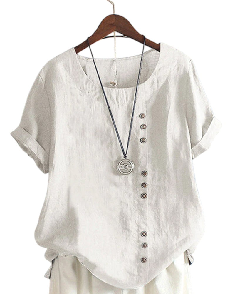 Stijlvol Zomer Shirt Met Knopen