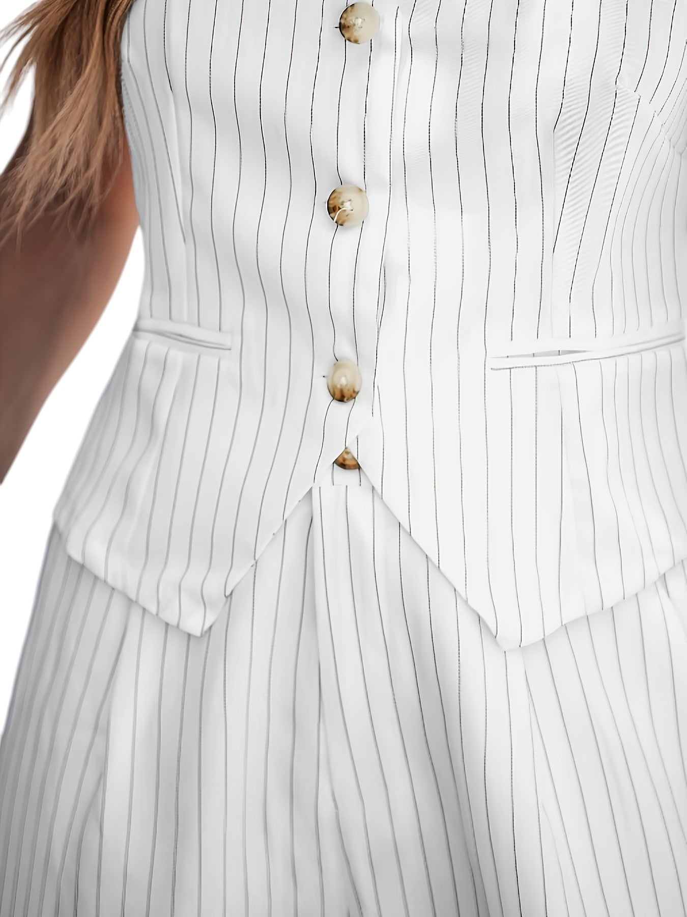 Elegante 2-Delige Set Mouwloze V-hals Top & Broekje