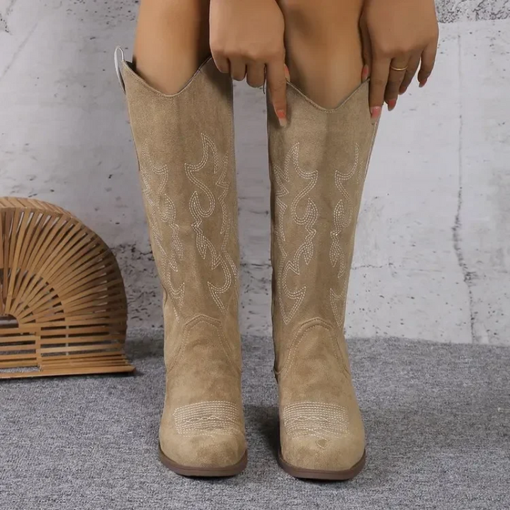 Anna - Klassieke Suède Cowboy Laarzen Dames