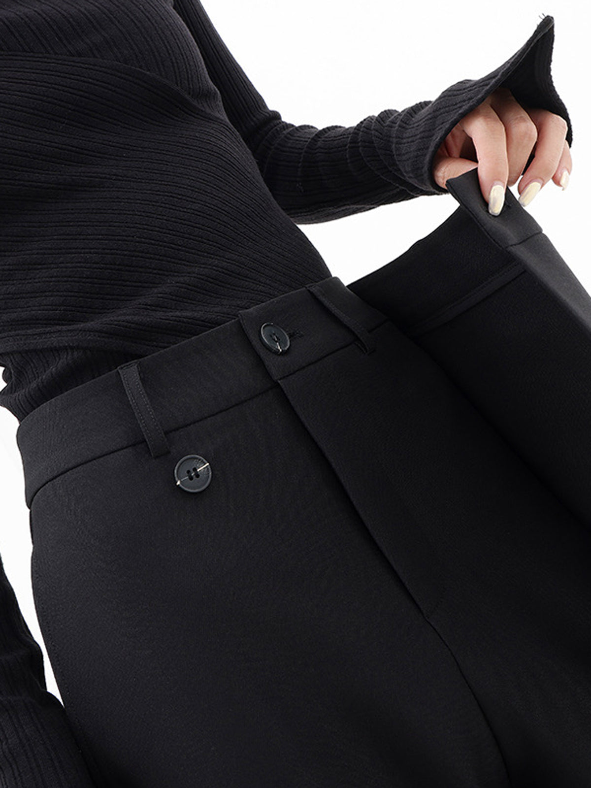 Asymmetrische Broek Met Wijde Pijpen Dames
