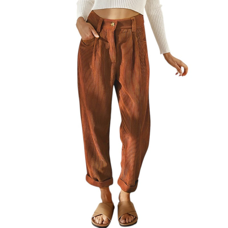 Elise - Casual Corduroy Broek Voor Dames