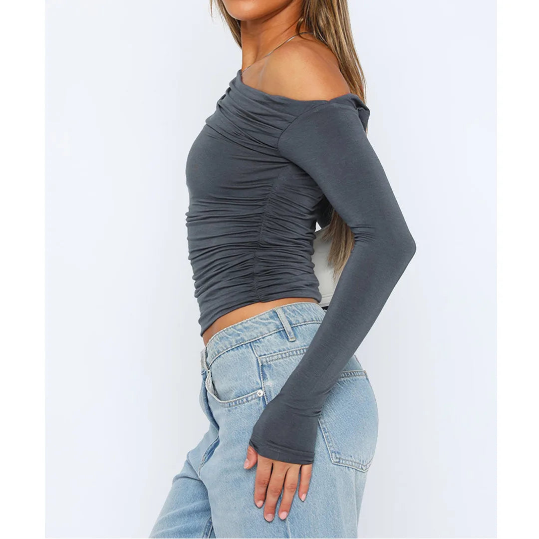 Gedraaide One Shoulder Asymmetrische Top