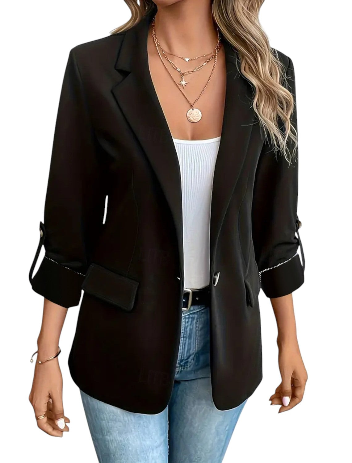 Stijlvolle Dames Blazer In Effen Kleuren