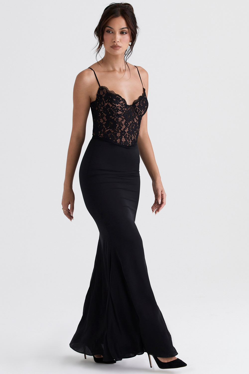 elegante korset maxi-jurk