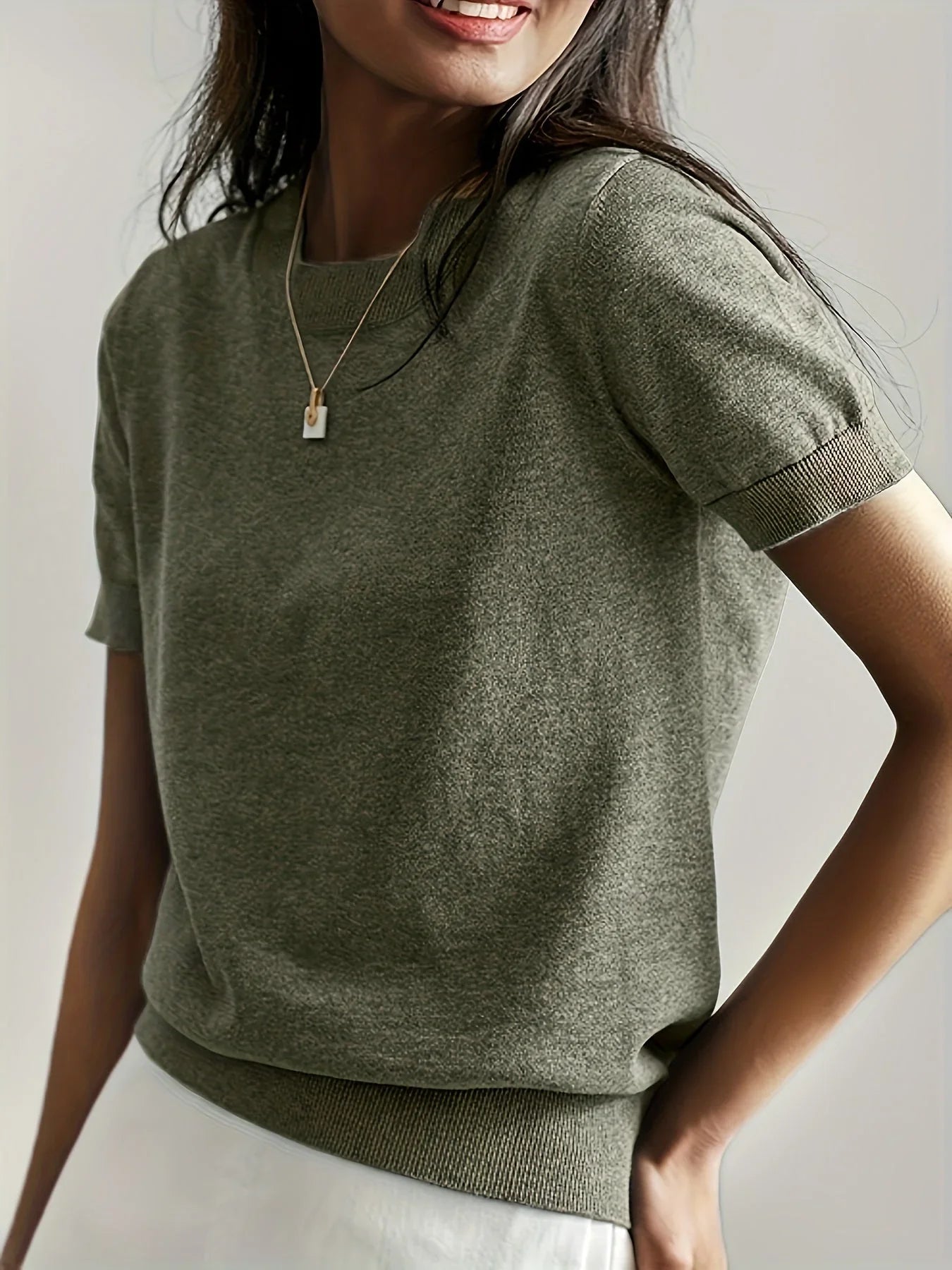 LENA - Comfy Basic Shirt Gebreid Dames