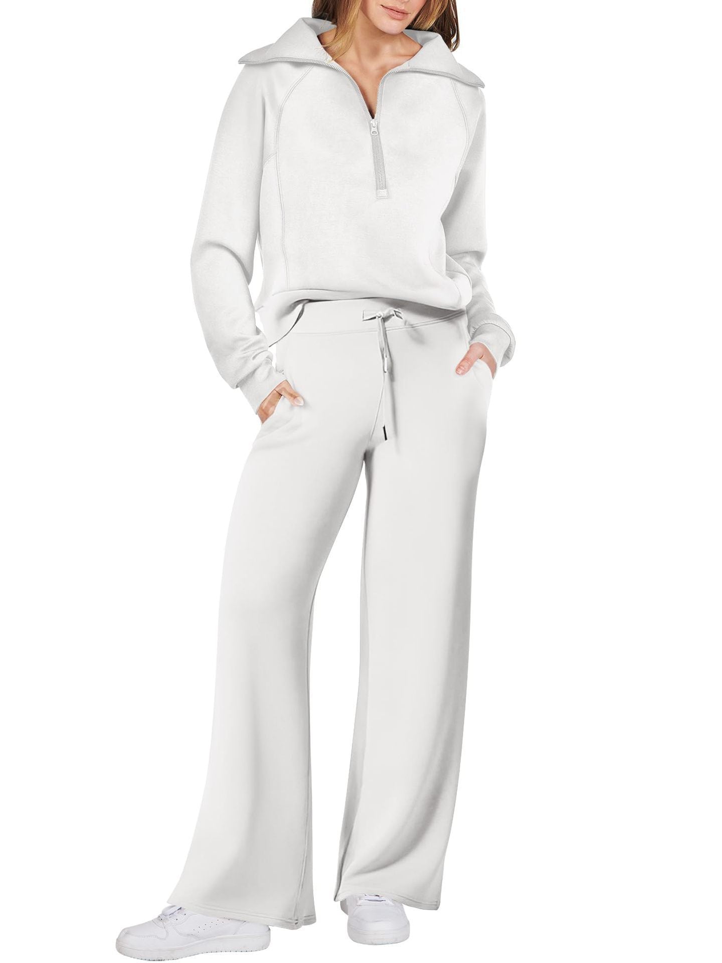 Comfortabele Tweedelige Jogging Set, Stijlvolle Zip En relax - Romy