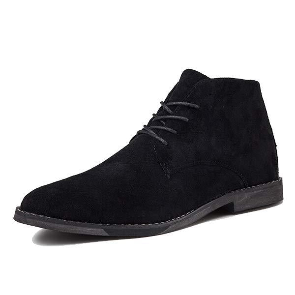 Elegante Half Hoge Suede Herenschoen Met Veters - Steves