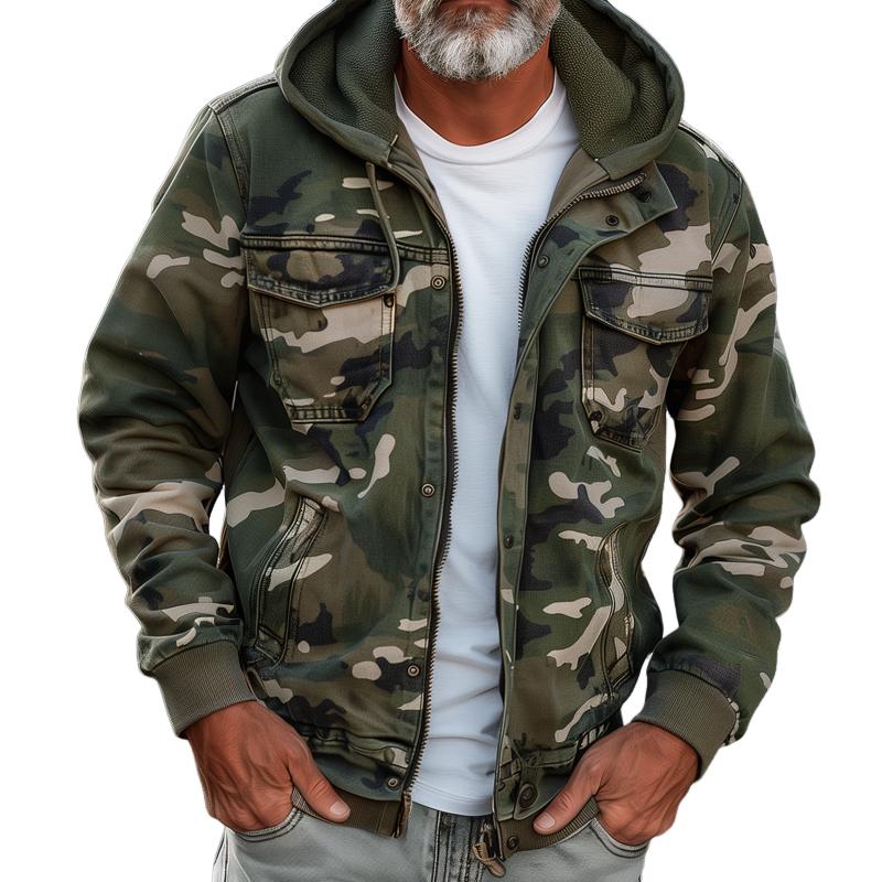 Cargo Camouflage jas Voor Heren Met Capuchon - James