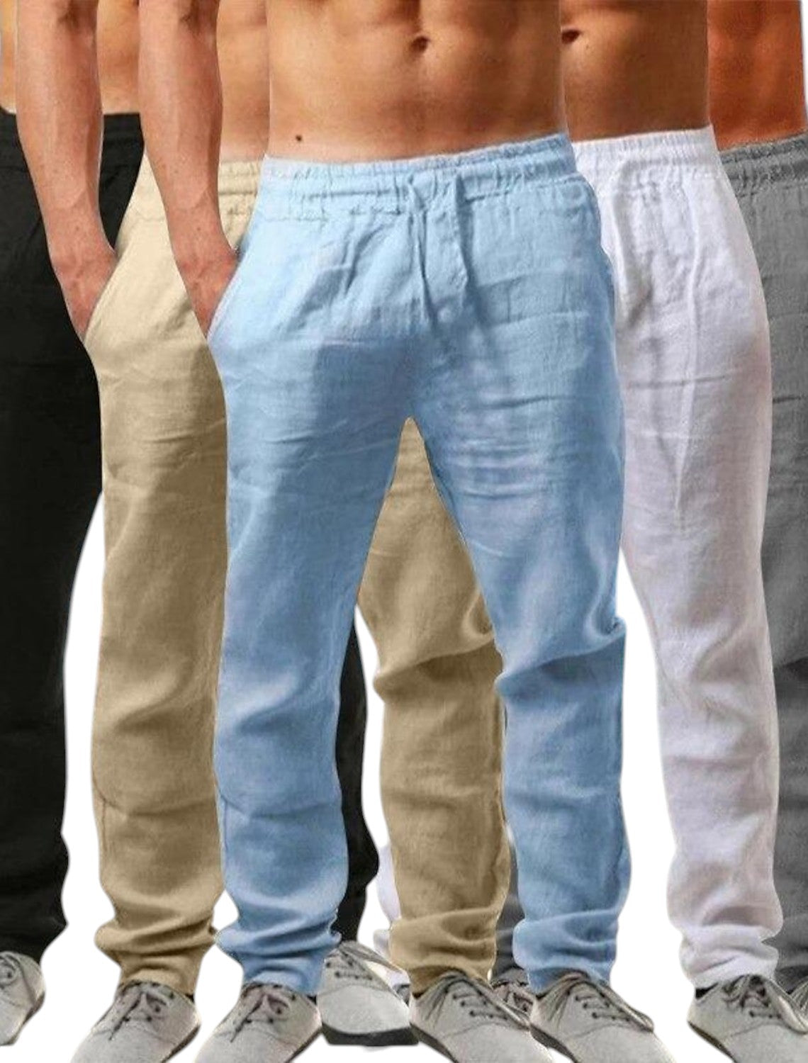 Casual Linnen Broek voor Heren
